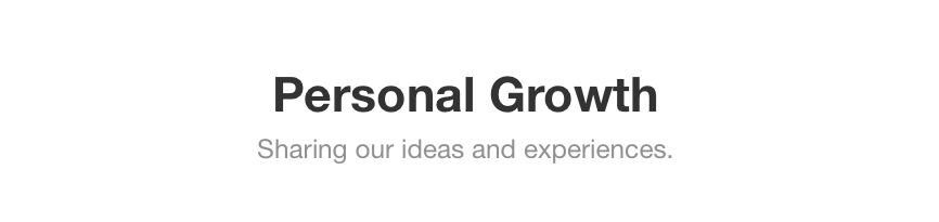 personal growth and ideas