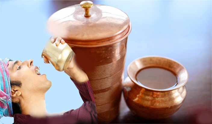 ताम्बे के बर्तन में