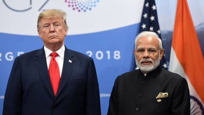 मोदी ट्रंप के बीच फोन बात